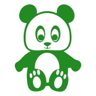 Hugging Panda Decal (Green)